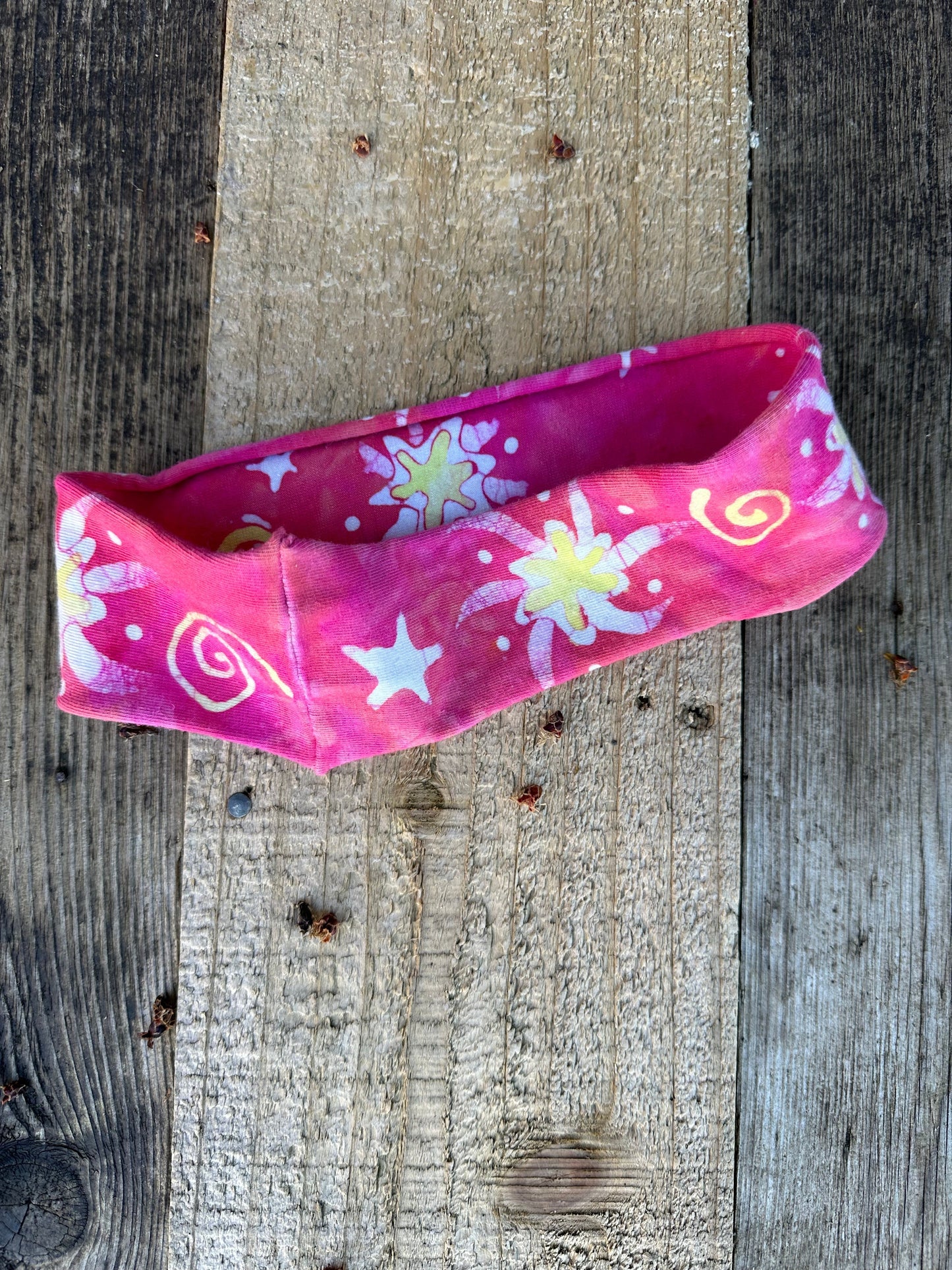 Pink Lemonade Handmade Headband - Authentic Batik fabric Batikwalla by Victoria 
