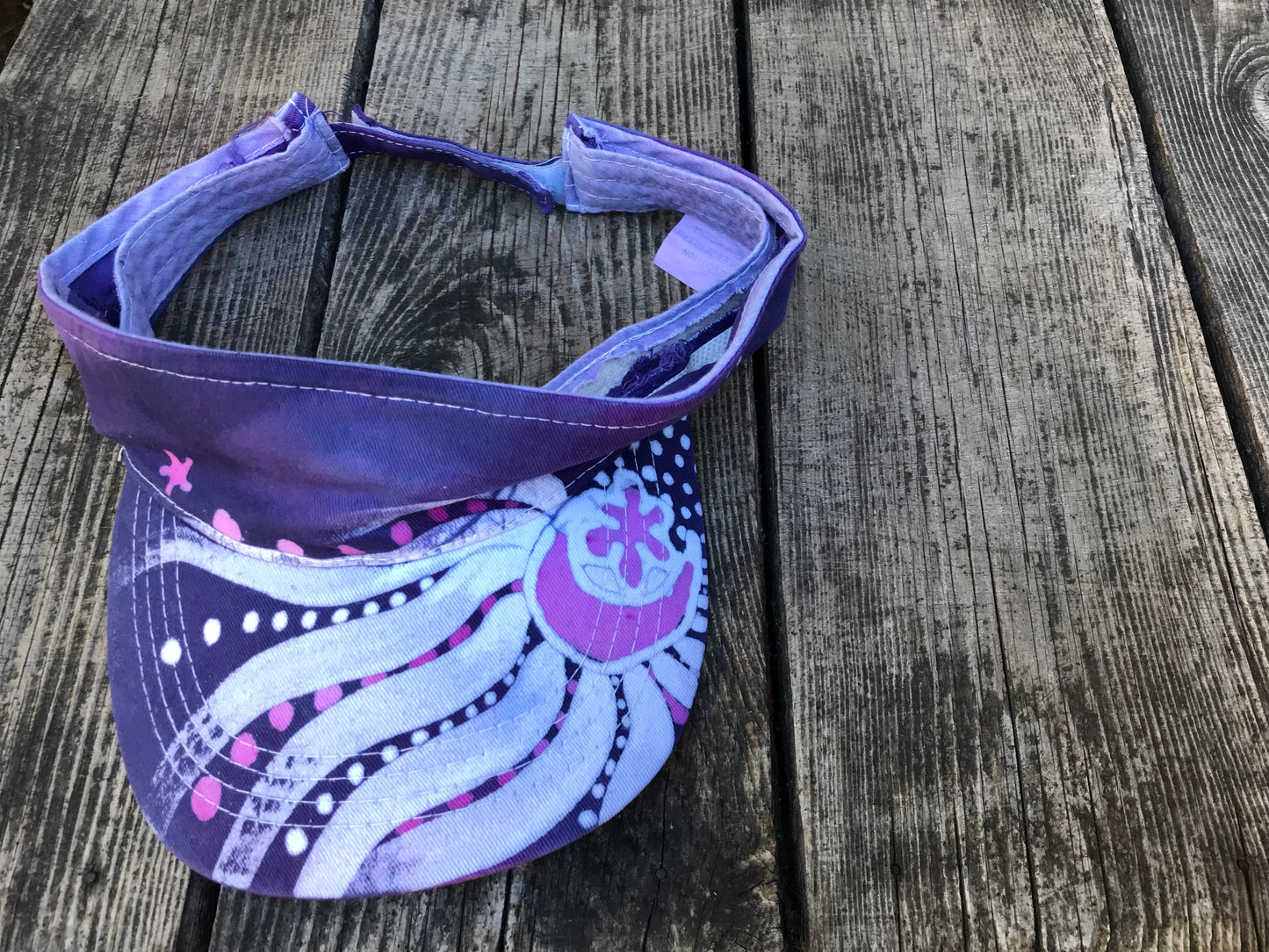 Reserved for Lauren - Cool Purple Sun Visor Hat Creative Ideas batikwalla 