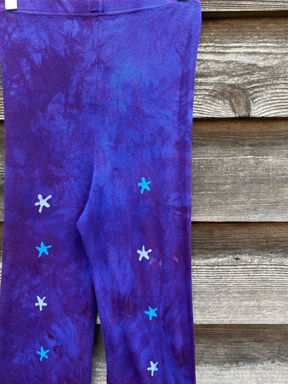 Purple Galaxy Crazy Stars PURE Cotton Batik Leggings leggings batikwalla 