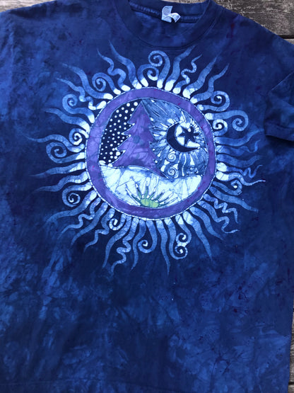 Blue Moon Forest Handmade Batikwalla Tshirt - Size XL tshirt batikwalla 