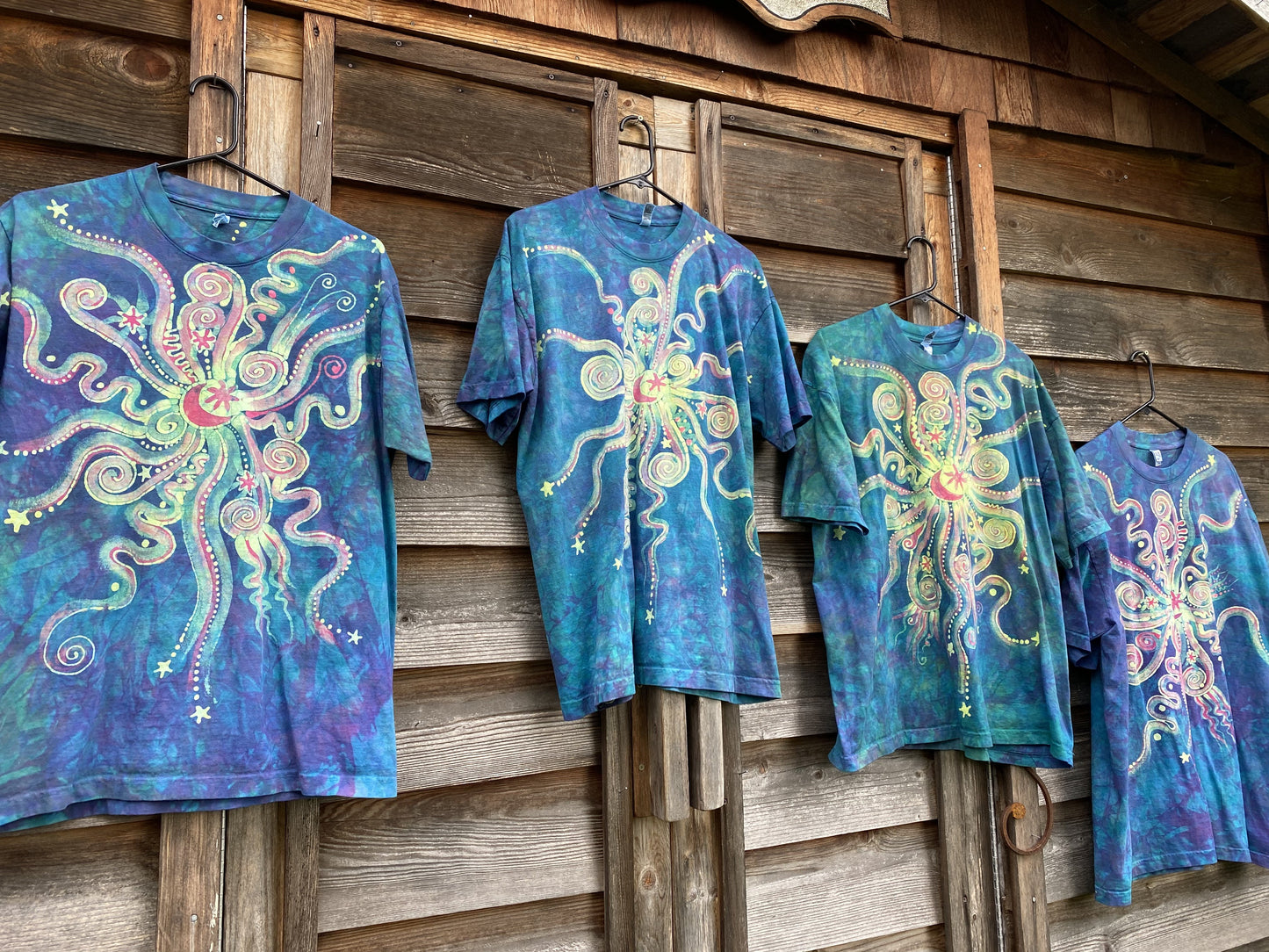 Moon Star Sunrise Organic Cotton Batik T-shirt Tshirts batikwalla 