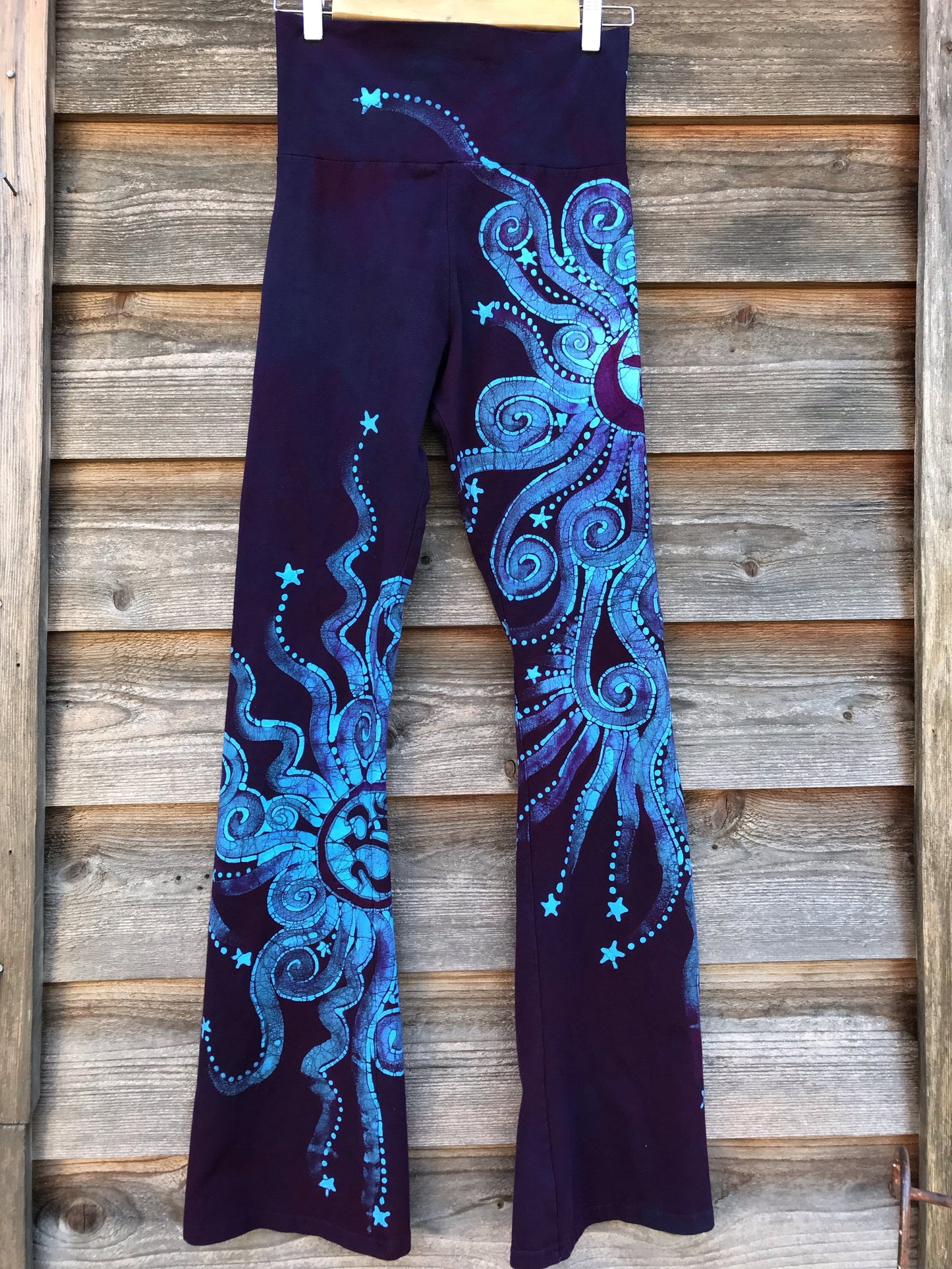 Deep Blue and Midnight Purple Handmade Batikwalla Stretchy Movement Pants