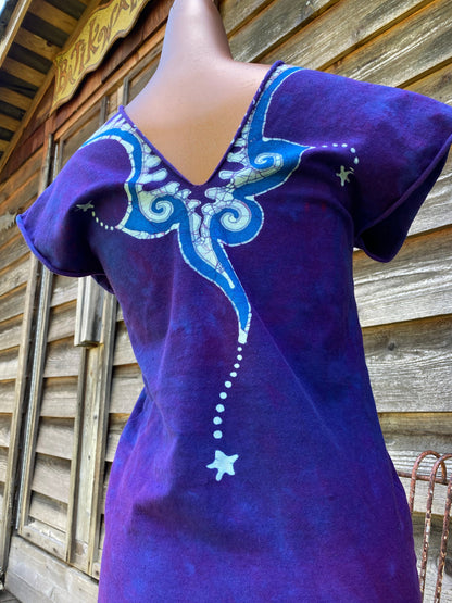 Purple Passion Tribal Stretchy Hemp Tube Dress Batik Dresses Batikwalla 