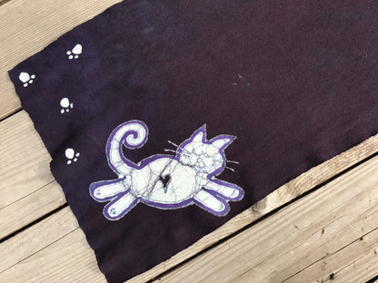 Kitties Are So Cute Hand Painted Batik Fabric Scarf - Batikwalla 
 - 3