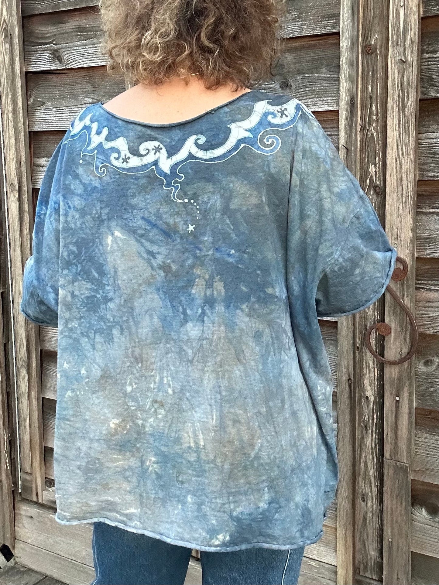 High Prairie Batik Necklace Tee - Size 3X Shirts & Tops Batikwalla by Victoria 
