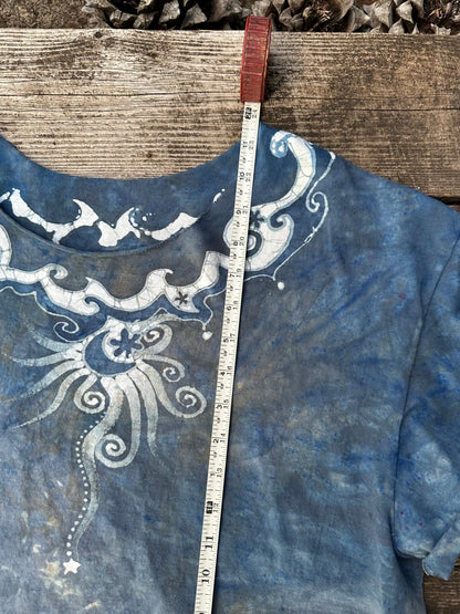 High Prairie Batik Necklace Tee - Size Medium Shirts & Tops Batikwalla by Victoria 