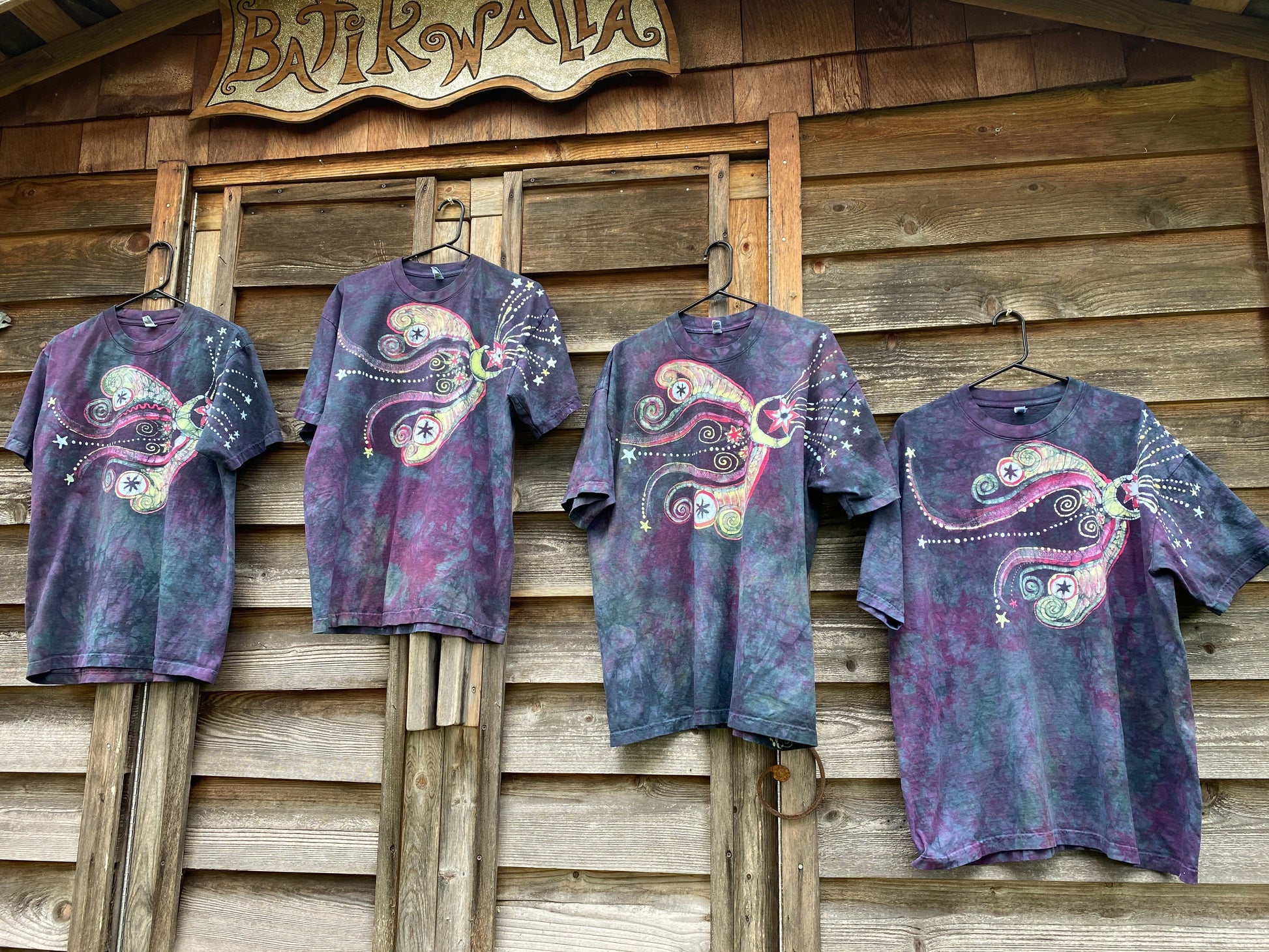 Electro Moonlight Vibes - Batikwalla Hand-painted Batik Tshirt tshirt batikwalla 