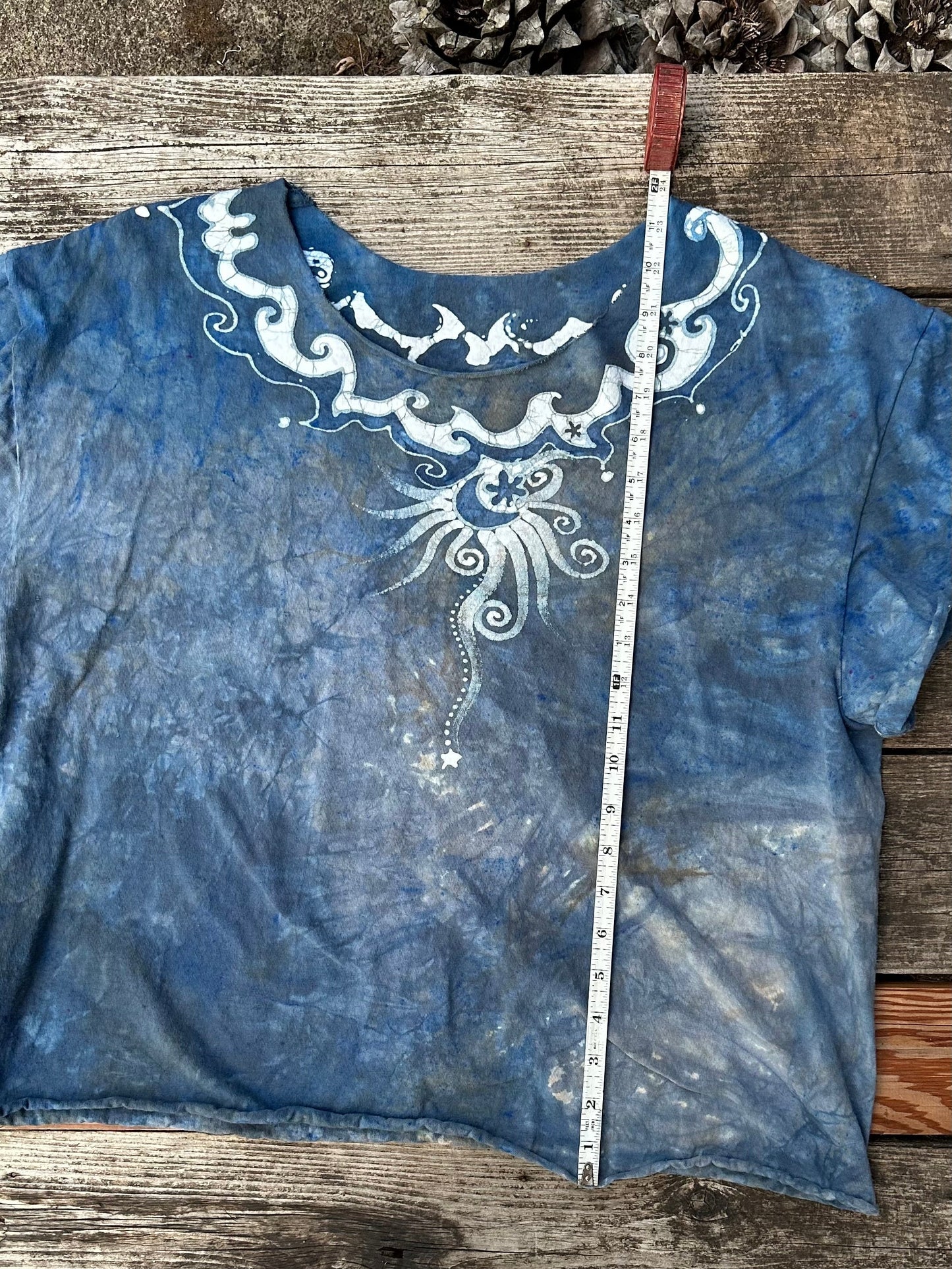 High Prairie Batik Necklace Tee - Size Large Shirts & Tops Batikwalla by Victoria 